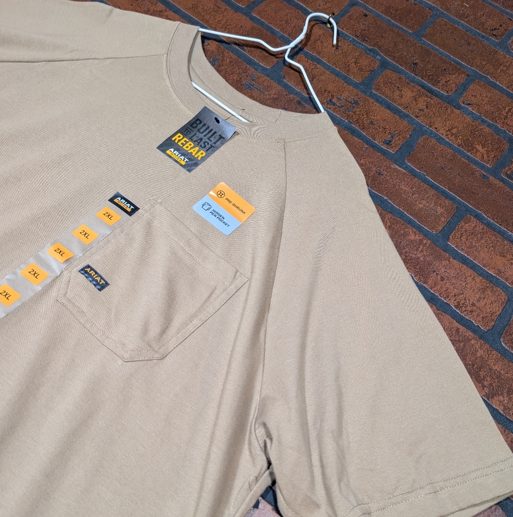 Ariat Rebar Cotton Strong Men's 2XL Pocket T-Shirt